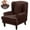 Velvet - Brown, variant on TOPCHANCES 2-Piece Stretch Velvet Fabric Wing Chair Cover Wingback Armchair Slipcovers(Beige)