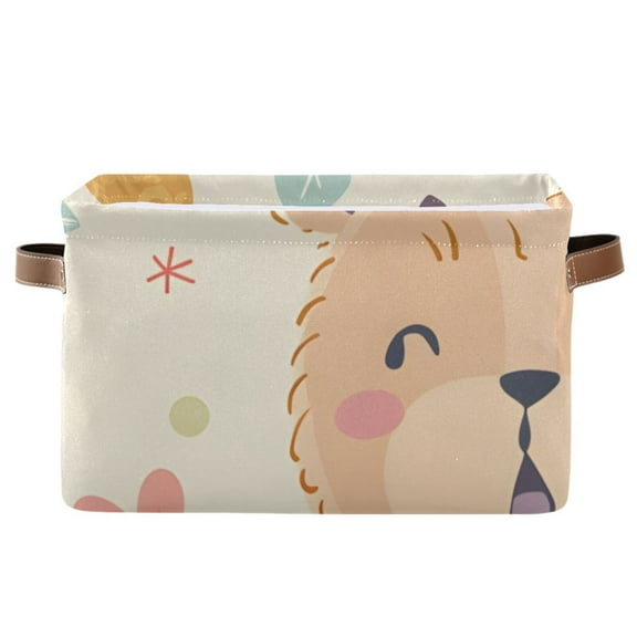 Teddy Bear Face Storage Bins Baskets With Handles Storage Box Clothes Organizer Organization Toys