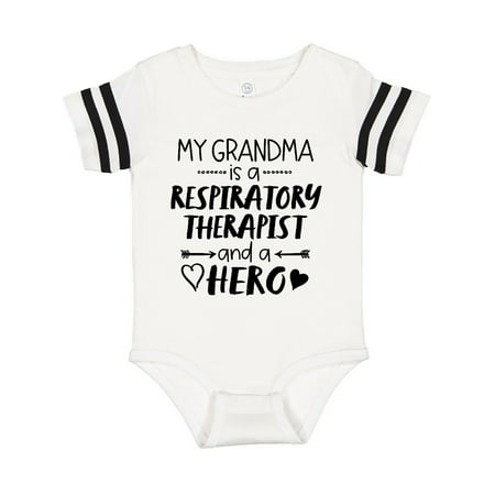 

Inktastic My Grandma is a Respiratory Therapist and a Hero Gift Baby Boy or Baby Girl Bodysuit