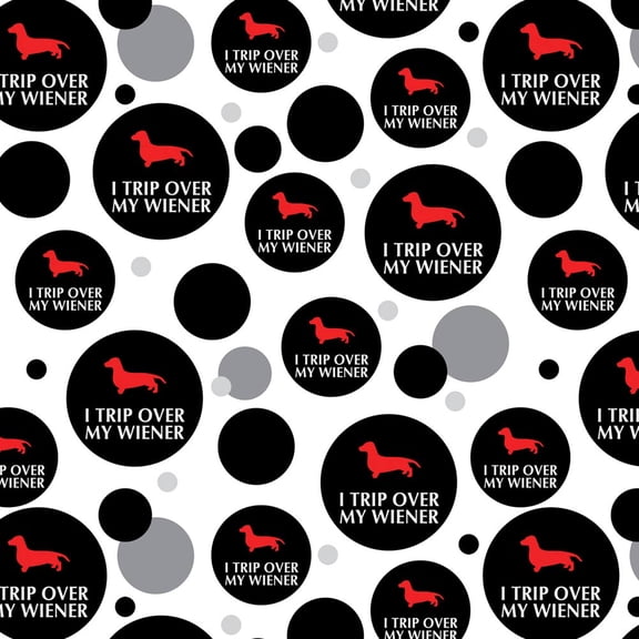 I Trip Over My Wiener Dachshund Premium Gift Wrap Wrapping Paper Roll Pattern