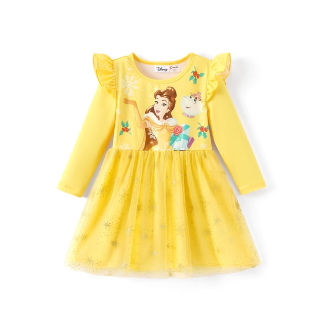 Vestido para niña pequeña Disney Princess Belle Yellow 2T