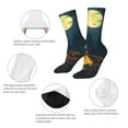 thumbnail image 3 of Logiee Moonlit Skeleton Campfire Print Adult Socks for Men & Women,Calf Socks, Ankle Socks,Boots Socks,Breathable Casual Sock,Unisex Crew Socks, 3 of 6