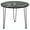 Black, variant on Spaco Round Coffee Table with Thickened Tabletop and Metal Tripod Legs-White, End Table