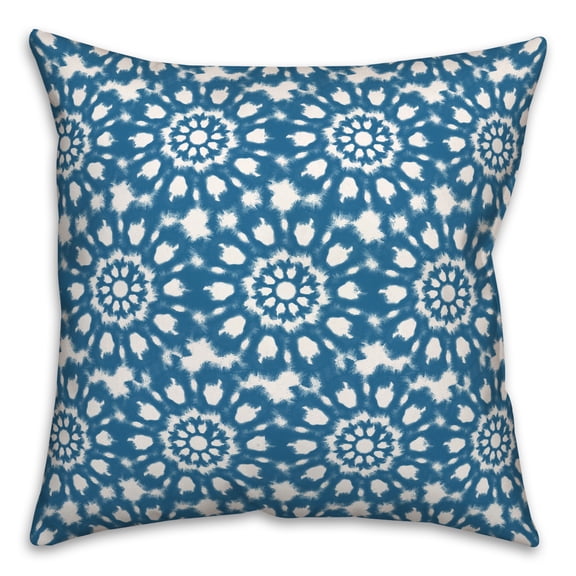 Creative Products Blue Radial Shibori 18x18 Spun Poly Pillow