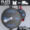 thumbnail image 4 of Synergee Bumper Plates – Durable Olympic Weight Plates, Low-Bounce Rubber for Strength Training, Powerlifting, and Functional Workouts., 4 of 6