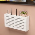 thumbnail image 4 of Joernso WiFi Router Storage Box Wall Mount Wooden Router Shelf Organizer Power Strip Cable Management Hider Rack for Modem Cable Router Cover, 4 of 8