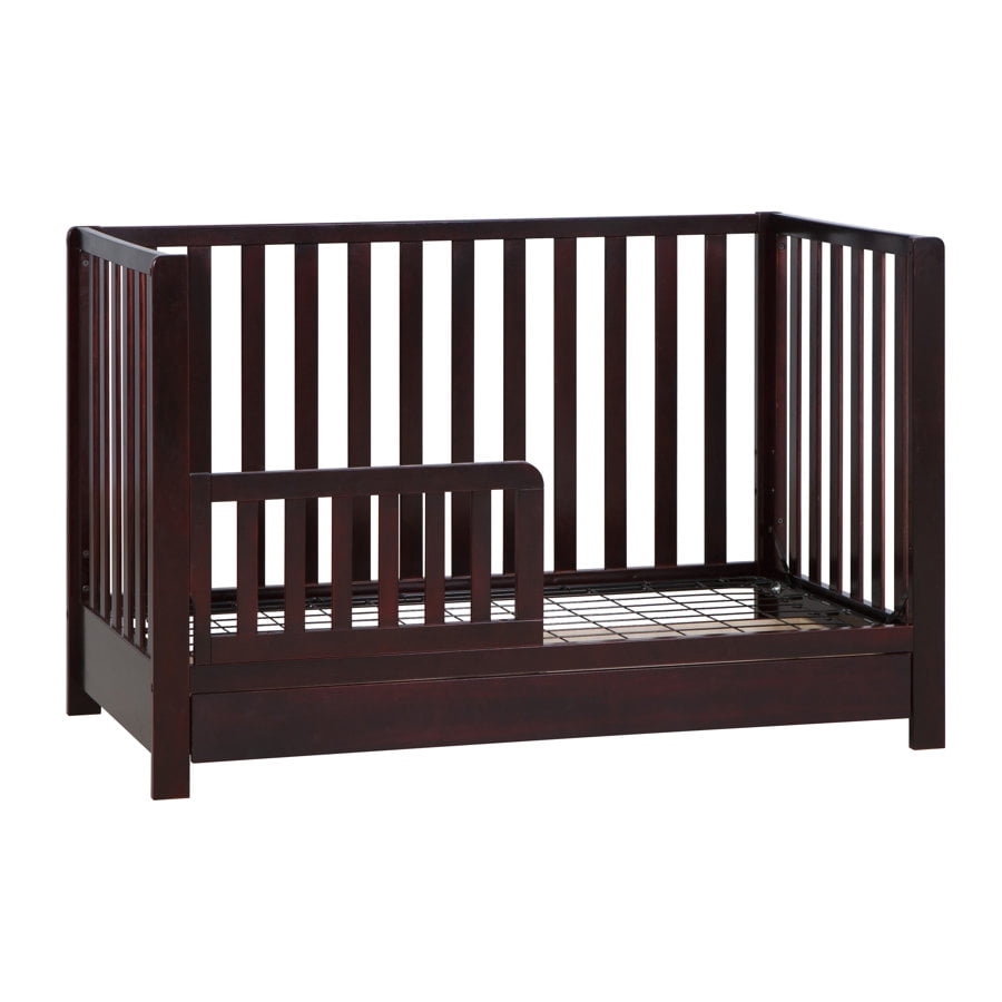 AFG Baby Furniture Emma 4-in-1 Convertible Crib with Toddler Guardrail and Drawer, Espresso