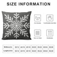 thumbnail image 5 of Nawypu  Christmas Throw Pillow Covers, Snowflake Pillow Cases Home Xmas Decorative Holiday Decor Cushion Covers Soft Pillow Cover for Sofa Bed Chair Set of , Gray, 5 of 5