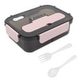 thumbnail image 1 of Contenedor de Almuerzo ANGGREK Cajas Bento 1100 Ml 2 compartimentos Con Cuchara Tenedor, 1 of 8