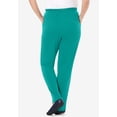 thumbnail image 2 of Woman Within Plus Size 7-Day Knit Straight Leg Pant Stretch Elastic Waist (Petite & Tall Available), 2 of 6