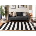 thumbnail image 3 of SAFAVIEH Montauk Saranna Geometric Cotton Area Rug, Black/Ivory, 7' x 7' Square, 3 of 10
