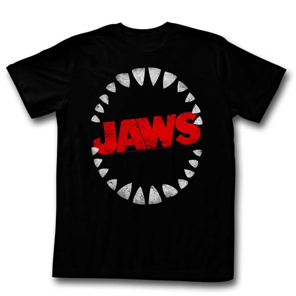 Jaws Teeth Black Adult T-Shirt 4Xl