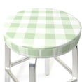 thumbnail image 3 of Fotbe Green Checkboard Stool Covers Round,Waterproof Round Bar Stool Covers Bar Chair Covers Washable Stool Cushion Slipcover for 12-14 Inch Chair-14 inch, 3 of 7