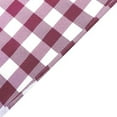 thumbnail image 6 of BalsaCircle 60" x 126" Gingham Checkered Polyester Tablecloth Burgundy and White, 6 of 8