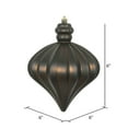 thumbnail image 3 of Vickerman 6" Chocolate Matte Onion Drop Christmas Ornament, 4 per pack, 3 of 4