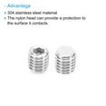 thumbnail image 4 of Uxcell M10x10mm Nylon Tip Grub Screw Hex Socket Head Cup Point Anti Slip Set Screws Internal Hex Drive Hardware 15 Pack, 4 of 5
