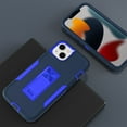thumbnail image 5 of Allytech Compatible for iPhone 13 Case 2021 6.1 inch, Military Grade Anti-Drop Protection Shock Absorption Built-in Kickstand Work with Magnetic Car Mount Holder Case for iPhone 13, Darkblue+Sapphire, 5 of 5