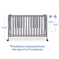 thumbnail image 5 of Simmons Kids Aria Full Size Portable Folding Crib - Greenguard Gold Certified, Grey, 5 of 11