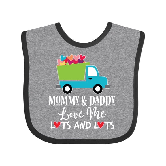 Inktastic Mommy and Daddy Love Me Boys Truck Boys or Girls Baby Bib