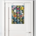 thumbnail image 2 of Abstract Hanging Pocket Organizer, Dots Arrangement Circles Repeating, Printed Polyester Storage Bag with Pockets, 14" x 20", Dark Teal Multicolor, 2 of 2