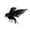 Black-1pcs#A, variant on 6 Pcs Halloween Black Crows Feathered Crows Realistic Looking Ravens Large Handmade Black Crow for Halloween Decoration Party Supplies
