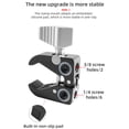 thumbnail image 4 of 55mm C-Type Crab Clamp Holder with 360° Ball Head – Aluminum Alloy Desktop Mount with Silicone Pads, 1/4" & 3/8" Screw Threads for DSLR Camera, Monitor, Light, Microphone, 4 of 10