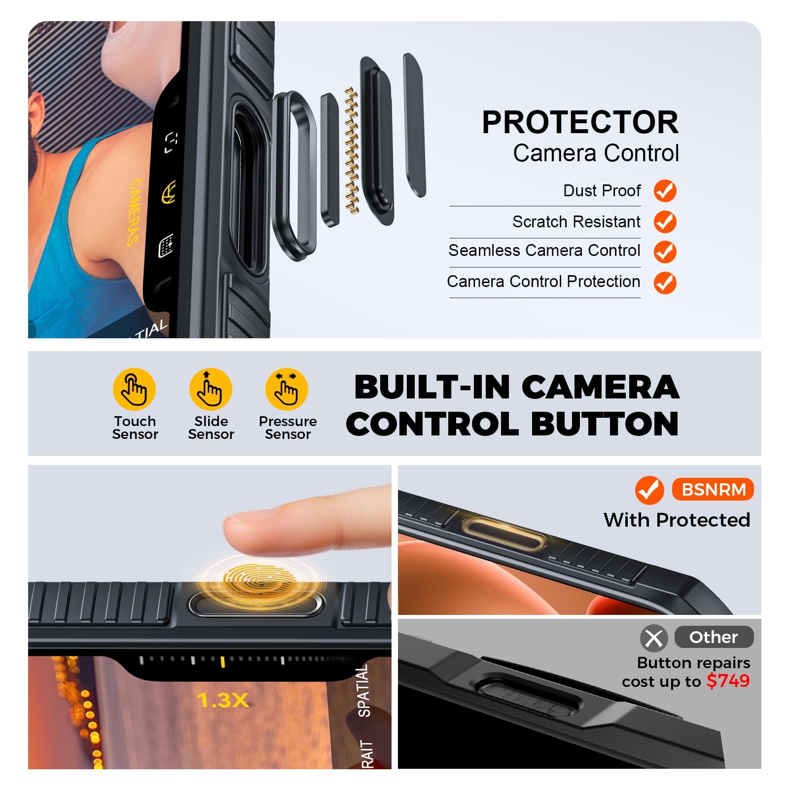 Vizvera for iphone 17 Pro Max Case Wallet RFlD [Cards Holder][Camera Control][Camera Cover] Full Body Rugged Shockproof Silicone Protective Phone Case for iphone 17 Pro Max-Black