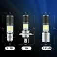 thumbnail image 6 of Motorcycle headlight BA20D P15D H4 LED bulb dual color white yellow headlight, 6 of 6