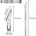 thumbnail image 4 of RUseeN 10 Pack Exacto Knife Set for Crafting, Art & Leather Precision Knife for Phone Repair, Art, Hobby, Scrapbooking, Stencil, Silver, 4 of 7