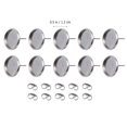 thumbnail image 4 of 80PCS Stainless Steel Time Ear Stud Trays and Ear Backs Round Bases for Jewelry Making DIY Earring, 4 of 7