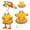 Color 3, variant on 2 sets Porch Goose Outfit Set for 23" Standard Garden Geese Polyester Goose Costume Clothes with Hat for Indoor Outdoor Yard Lawn Patio Art Decor