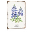 thumbnail image 1 of Decoración de Texas Bluebonnet para el hogar, recuerdos de Texas, regalos para mujeres, arte de pared de Texas, letrero de metal para cocina, decoración vintage, letrero de hojalata para baño,, 1 of 4