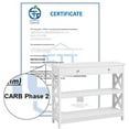 thumbnail image 6 of Topeakmart Wooden Console Table with 1 Drawer and Open Shelves for Living Room, White, 6 of 12
