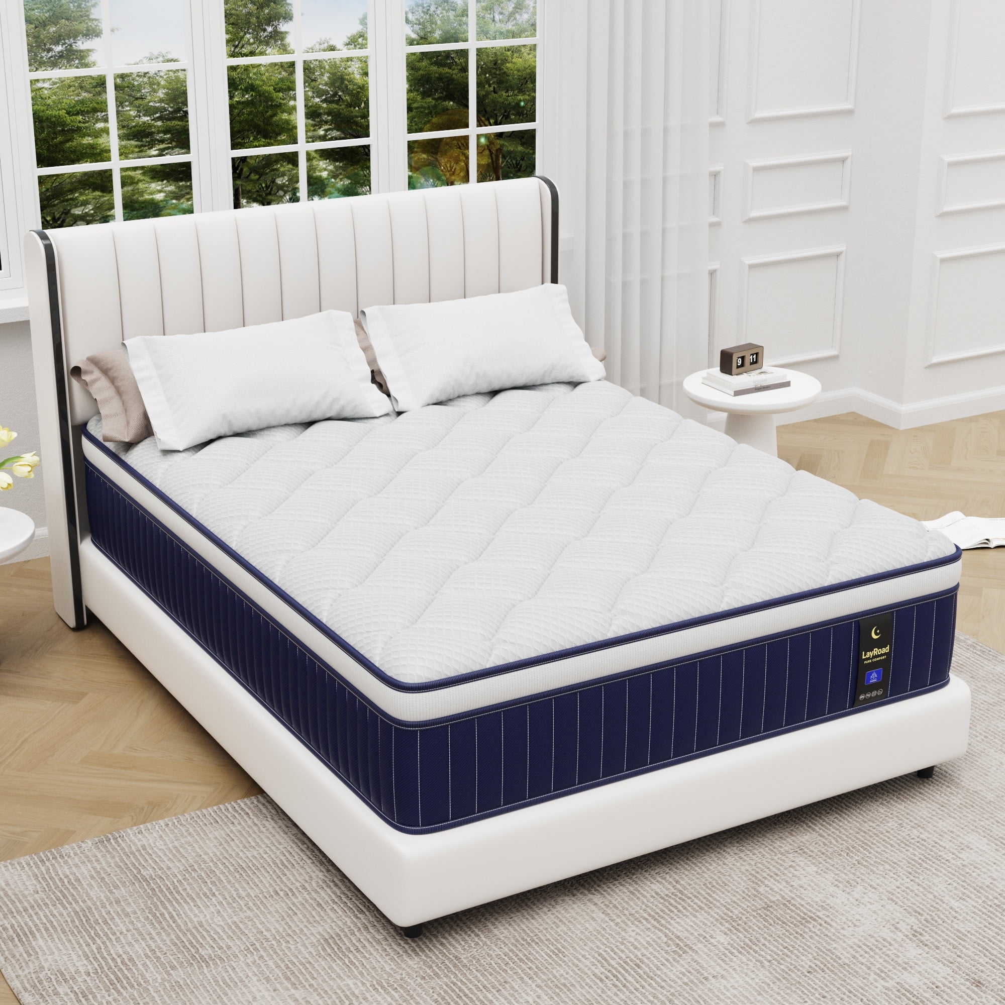Holaki Full Mattress, 10" Gel Memory Foam & Innerspring Mattress in a Box, Hybrid Individual Pocket Springs Full Size Mattress with Breathable Knitted Fabric & Edge Support, Medium Firm, CertiPUR-US