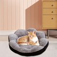 thumbnail image 4 of Winter Plush Pet Bed - 20" Flower Shaped Dog Bed with Removable Washable Cover, Thicken Anti- Cat Bed for Small Dogs & Puppies, Cozy Sleeping Nest Habitat, 4 of 7