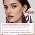 thumbnail image 3 of 15pcs Travel Makeup Brushes Foundation Powder Concealers Eye Shadows Travel Mini Makeup Brush Set with 12pcs Puff, Sponge and Bag (pink), 3 of 4