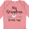 thumbnail image 4 of Inktastic My Grandma Loves Me Heart Grandchild Boys or Girls Long Sleeve Baby Bodysuit, 4 of 5