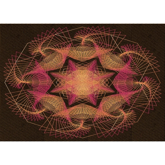 Ahgly Company Indoor Rectangle Patterned Chocolate Brown Area Rugs, 6' x 9'