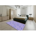 thumbnail image 5 of Ahgly Company Machine Washable Indoor Rectangle Transitional Purple Area Rugs, 3' x 5', 5 of 7
