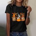 thumbnail image 2 of Women's Casual Pumpkin Print T Shirt Short Sleeve Crewneck Loose Fit Tee for Everyday, 2 of 6