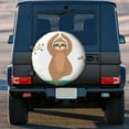 thumbnail image 3 of Kdxio Cute Sloth In Yoga Pose Tree for Tire Cover Wheel Protectors Tyre Covers Weatherproof Wheel Covers Universal Fit for Trailer Rv SUV Truck Camper Travel Trailers 17 inch, 3 of 8