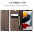 thumbnail image 3 of Dteck Case for Apple iPhone 13 Pro 6.1-inch,Retro Shockproof Wallet Phone Case Kickstand Credit Card Slot Premium Protective PU Leather Flip Magnetic Cover,Coffee, 3 of 8