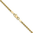 thumbnail image 4 of Auriga Fine Jewelry 14K Yellow Gold 2.25mm Solid Rope Chain Bracelet 8 inch for Women, 4 of 5