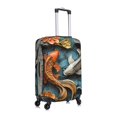 thumbnail image 6 of Cauagu Colorful Koi Fish Art Print Travel Luggage Cover,Travel Dust-proof Suitcase Cover Softside Suitcase Protector for 18-32inch,Not Included Suitcase, 6 of 8