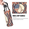 thumbnail image 4 of Yayeee 20oz Insulated Water Bottle Double Wall Stainless Steel with Flip Straw Lid, Baseball Pattern, 4 of 7