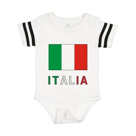 

Inktastic Italy Flag & Italia - Black Border Gift Baby Boy or Baby Girl Bodysuit