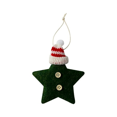 

TALKVE Simple lightweight and wear resistant Christmas Tree Five-pointed Star Pendant Christmas Gift Decorative Doll