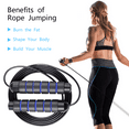 thumbnail image 4 of Weighted Jump Rope - For fitness , cardio, boxing , endurance training, Jumping Exercise. - blue black, 4 of 5