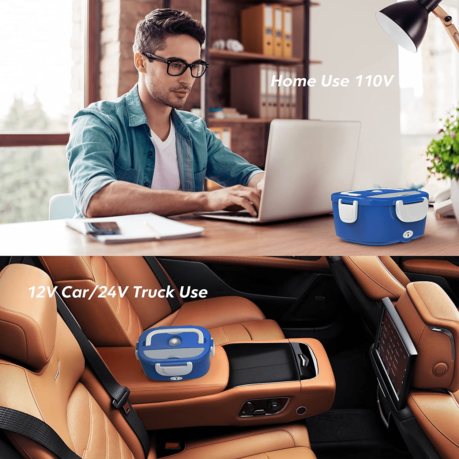 Electric Lunch Box for Car and Home COCOBELA Portable Food Warmer, 60W  Faster Food Heater for Adults…See more Electric Lunch Box for Car and Home