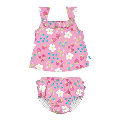 baby girl swimsuit with snaps
